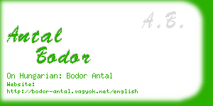 antal bodor business card